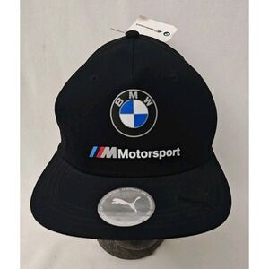 Puma BMW Motorsport S/M Flex Hat‎ Cap Embroidered Logo Black OEM Black